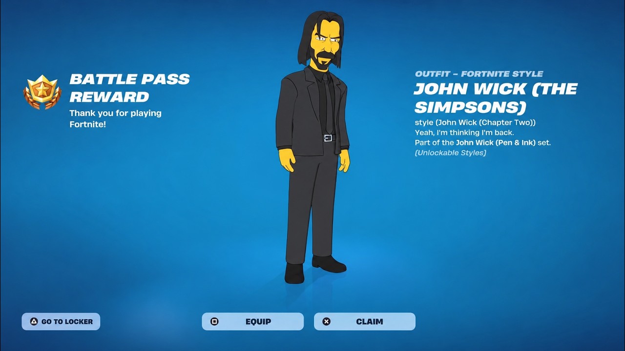 How To Unlock The SIMPSONS John Wick Skin FAST And EASY