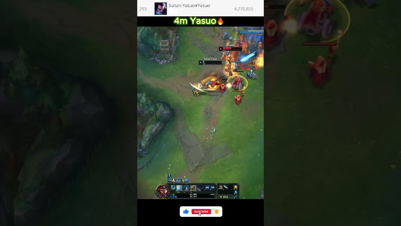 4m Yasuo🔥 #leagueoflegends