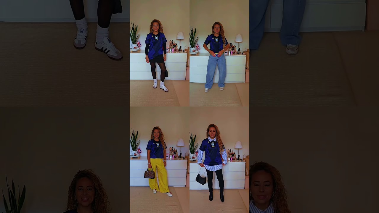 Outfit inspiration featuring the Brazil jersey #fashion #ootd #ootdguide #outfitideas #shorts
