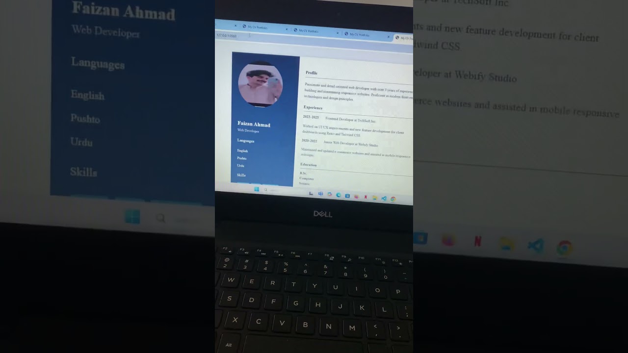 CV |Portfolio using html and css