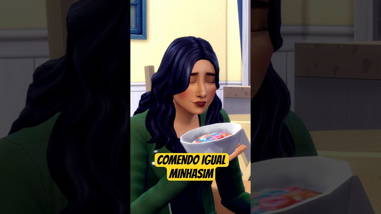 24 horas comendo igual minha sim na vida real 😋 #sims4 #shorts