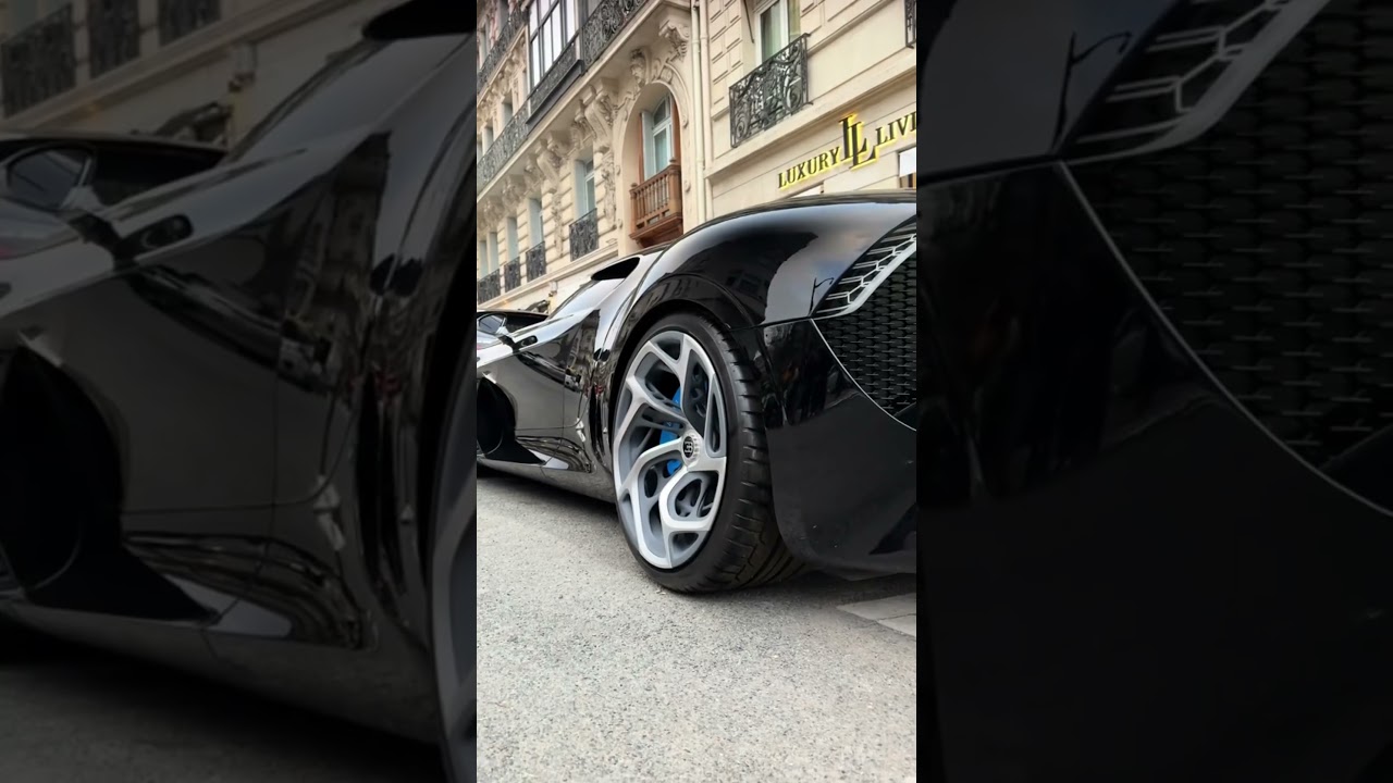 මෙය තමයි ලෝකේ එකම Black Bugatti 😮🚘 #Bugatti #LaVoitureNoire #Hypercar