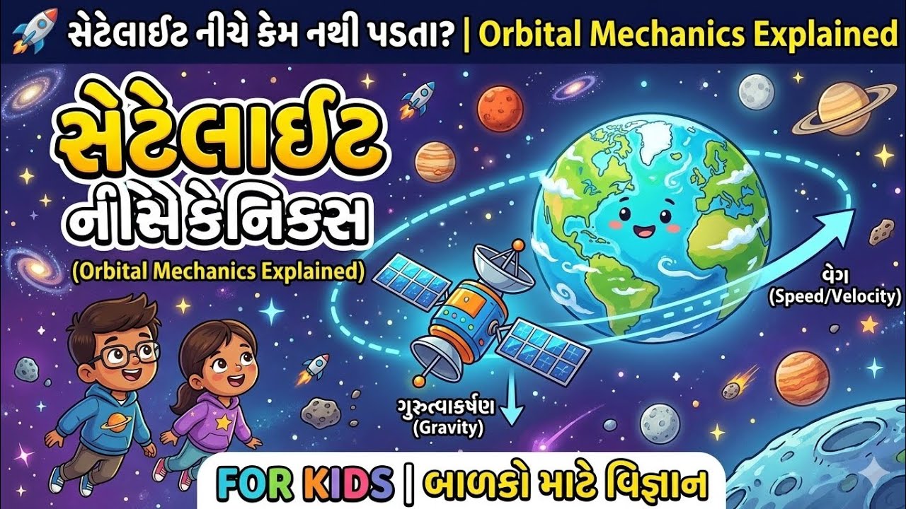 🛰️ ઓર્બિટલ મિકેનિક્સ: સેટેલાઇટ નીચે કેમ નથી પડતા? | Orbital Mechanics Explained