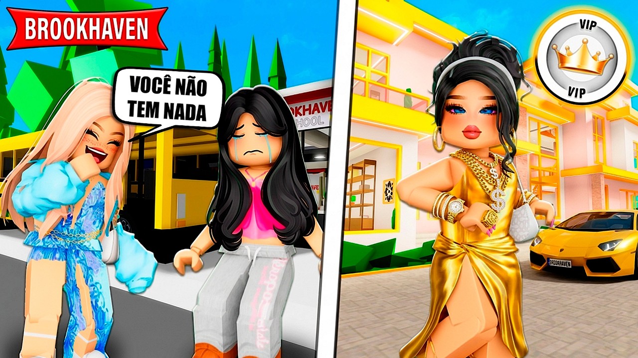 NINGUÉM SABIA QUE A MENINA ZOADA ERA VIP | Historinhas Brookhaven RP | Roblox
