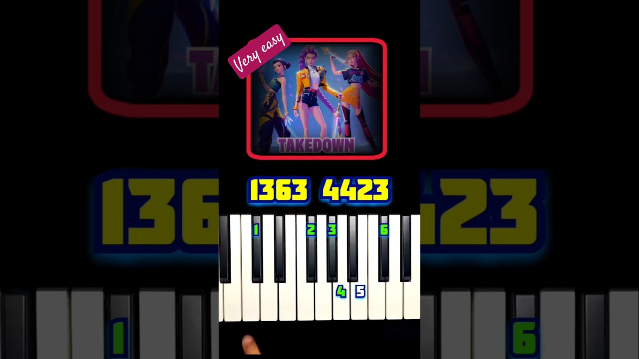 TAKE DOWN – KPop Demon Hunters Piano Tutorial 🎹 Easy & Powerful Version #piano #kpop #demonhunters