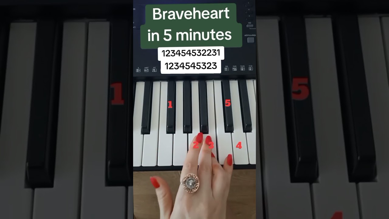 Braveheart❤️ Piano Song 🎤 Piano tutorial 🎹 #piano