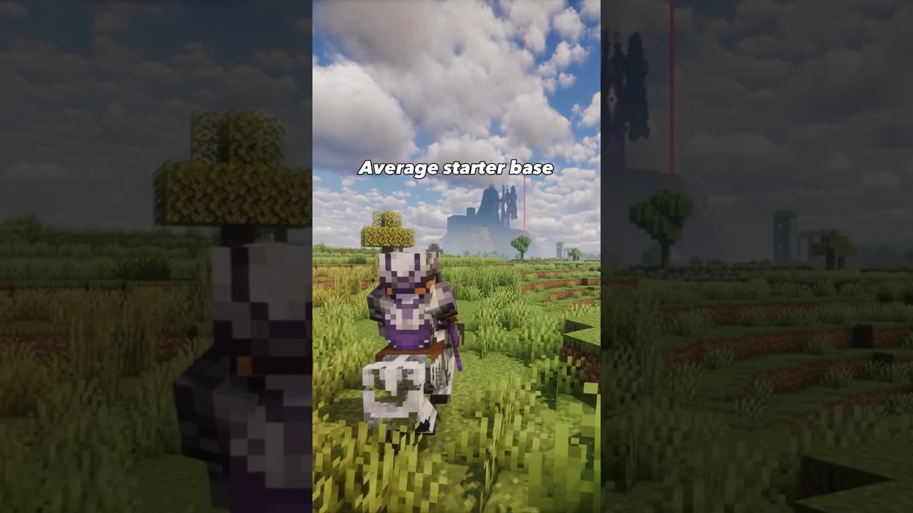 AVERAGE STARTER BASE IN MINECRAFT 😨 #shorts #minecraft #gaming