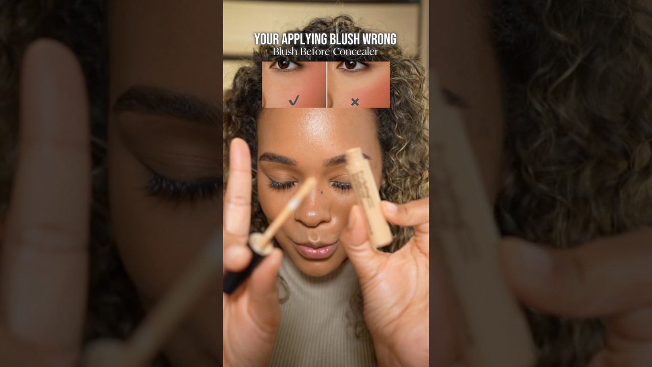 Try this blush technique #makeup #blush