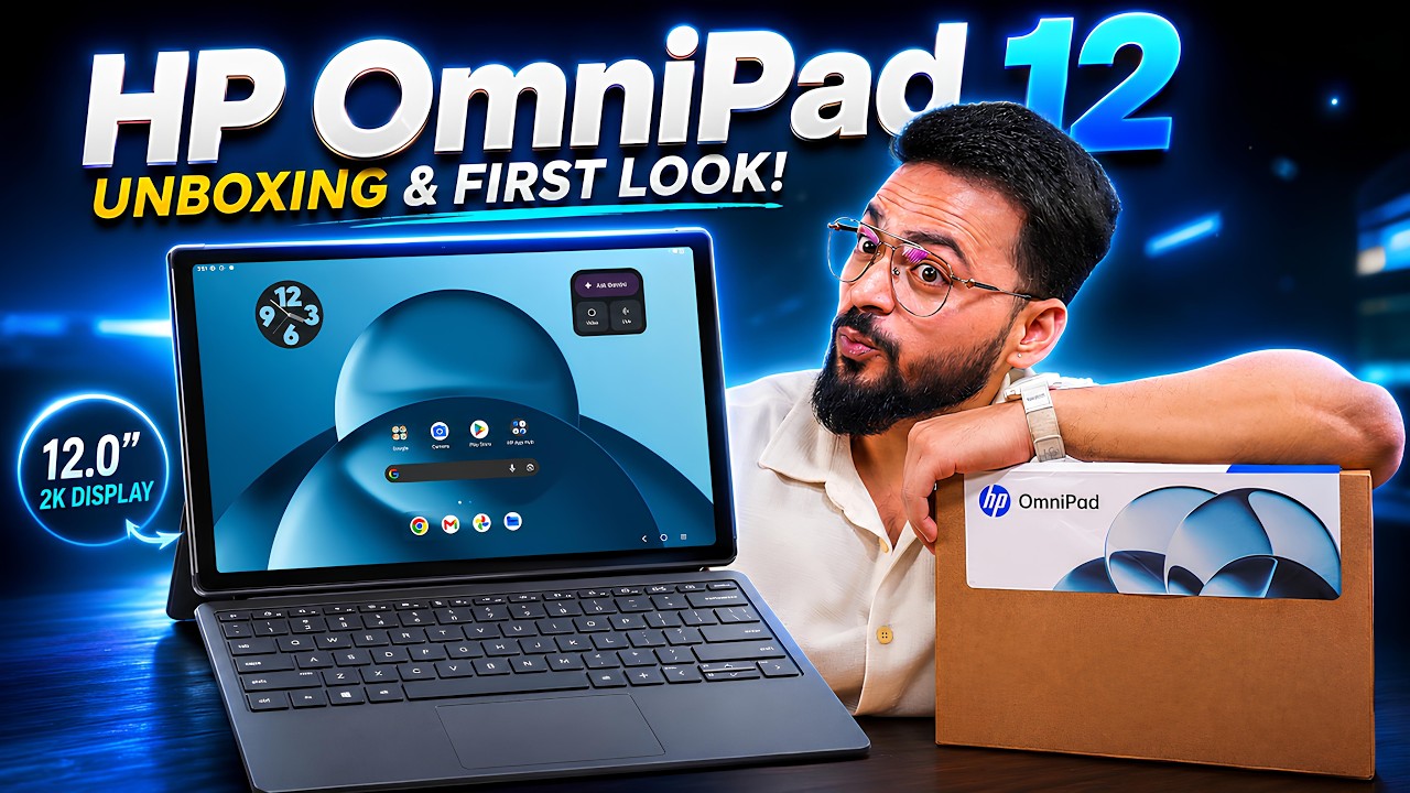 HP OmniPad 12 Review ⚡️ | Detachable Keyboard ⌨️ | Laptop + Tablet 🔥 | 2K Display + 8133mAh 🔋