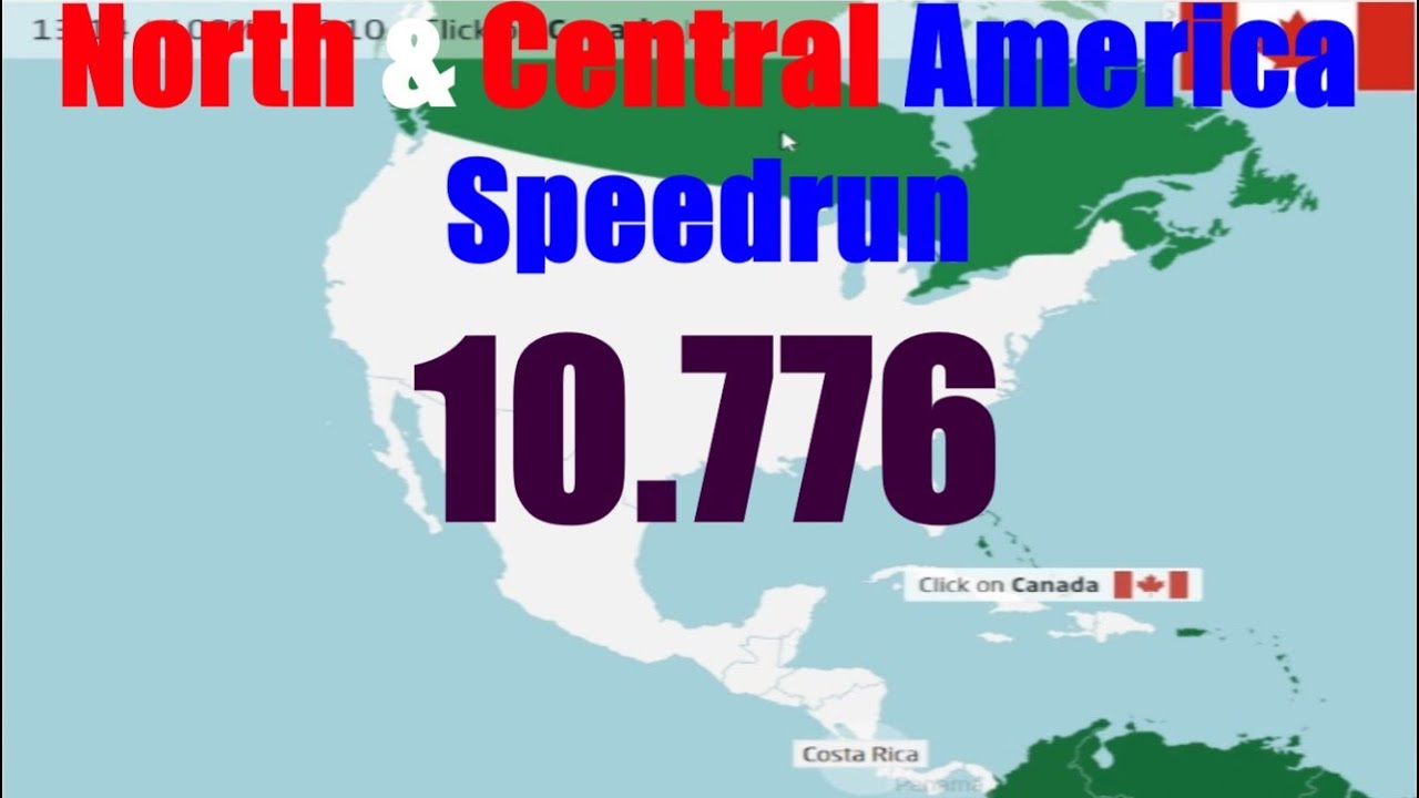 GeoGuessr Seterra North and Central America Countries Speedrun 10.776
