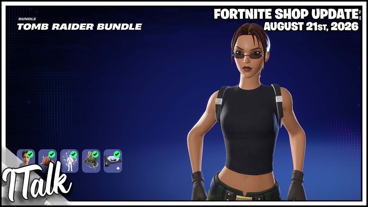 Fortnite Shop TOMB RAIDER IS BACK & MORE! [August 21st, 2026] (Fortnite Chapter 7)
