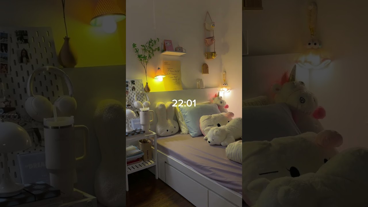 Aesthetic Late Night Study Vlog in Bed 🧸💻 | College Student