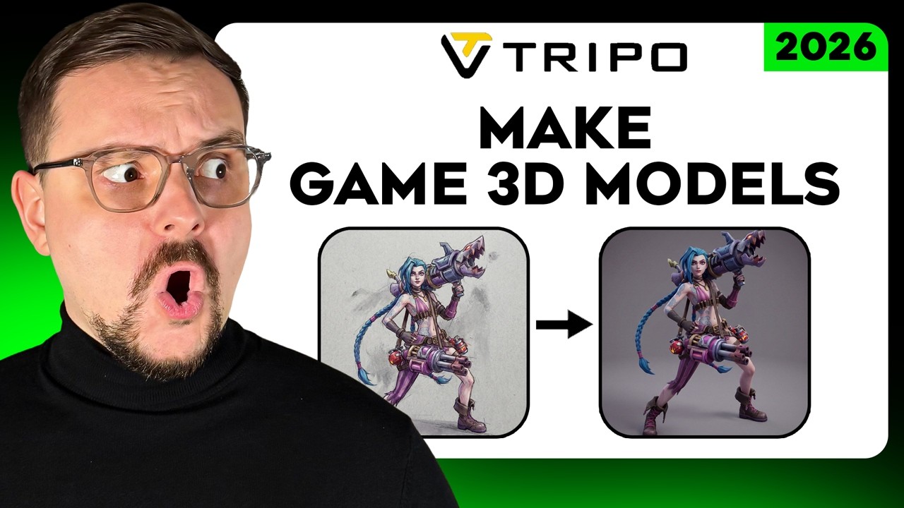 Tripo AI Tutorial - 2026 | How to Make Game-Ready 3D Models (4K Textures)