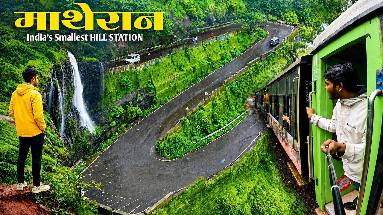 MATHERAN : "INDIA‘s Smallest Hill Station" | Mini-Train Ride In MONSOON😍|