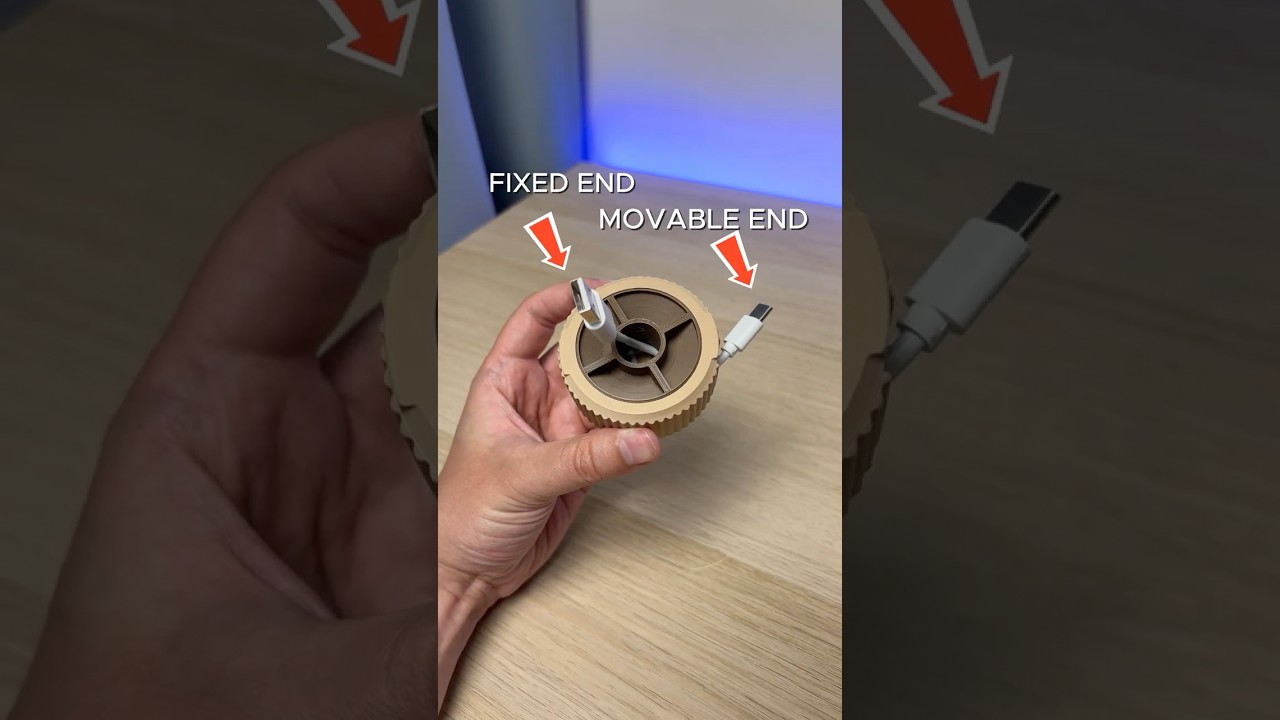 3D Printed Cable Organizer - One-Sided Winding #3dprinting #cableorganizer #cablemanagement