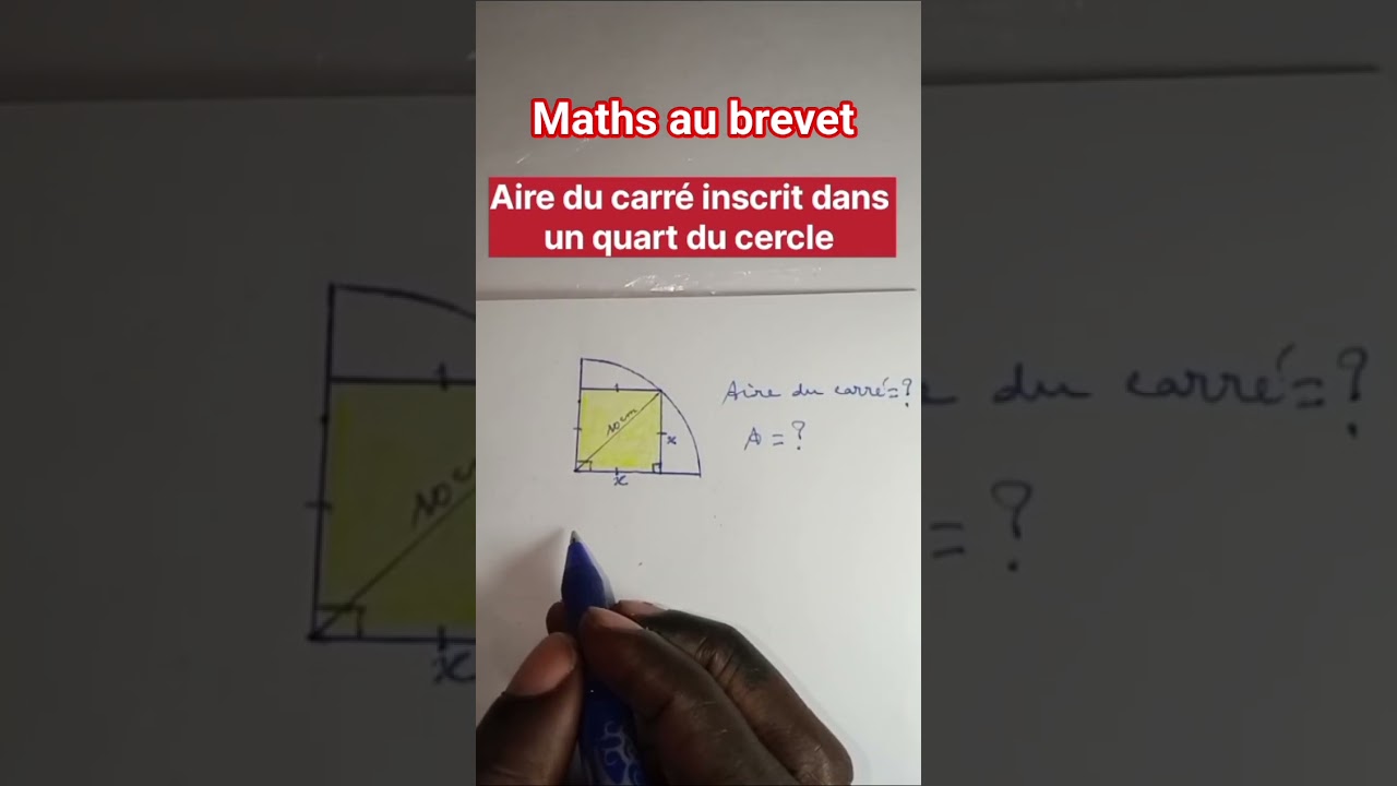 Peux-tu trouver l'aire de ce carré ? 📐✨ #maths #geometrie