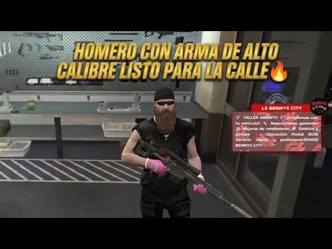 Homero con arma de alto calibre listo para la calle 🔥🔥🔥 GTA RP 