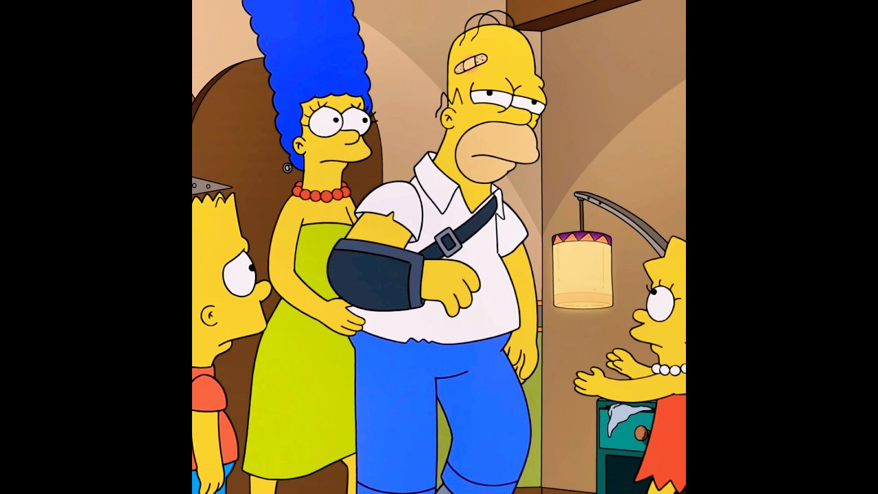 Homer Comes Home Completely Beaten Up #animation #thesimpsons