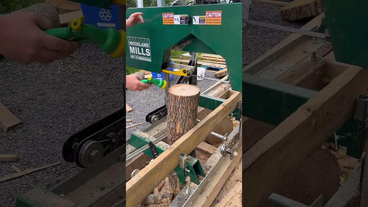 Here is how I use my HM126 Woodland Mills sawmill to cut some cookie slices!