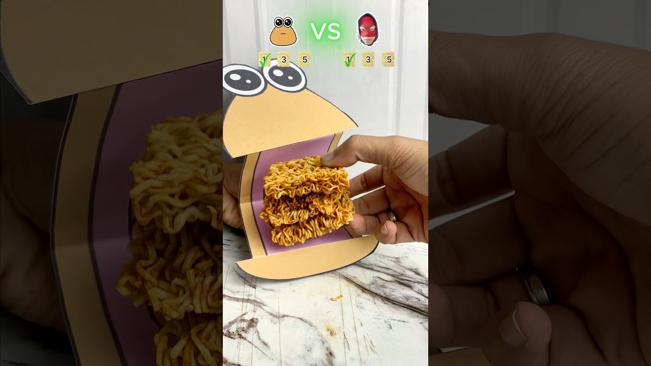 Pou Noodles Challenge #mukbang #asmr