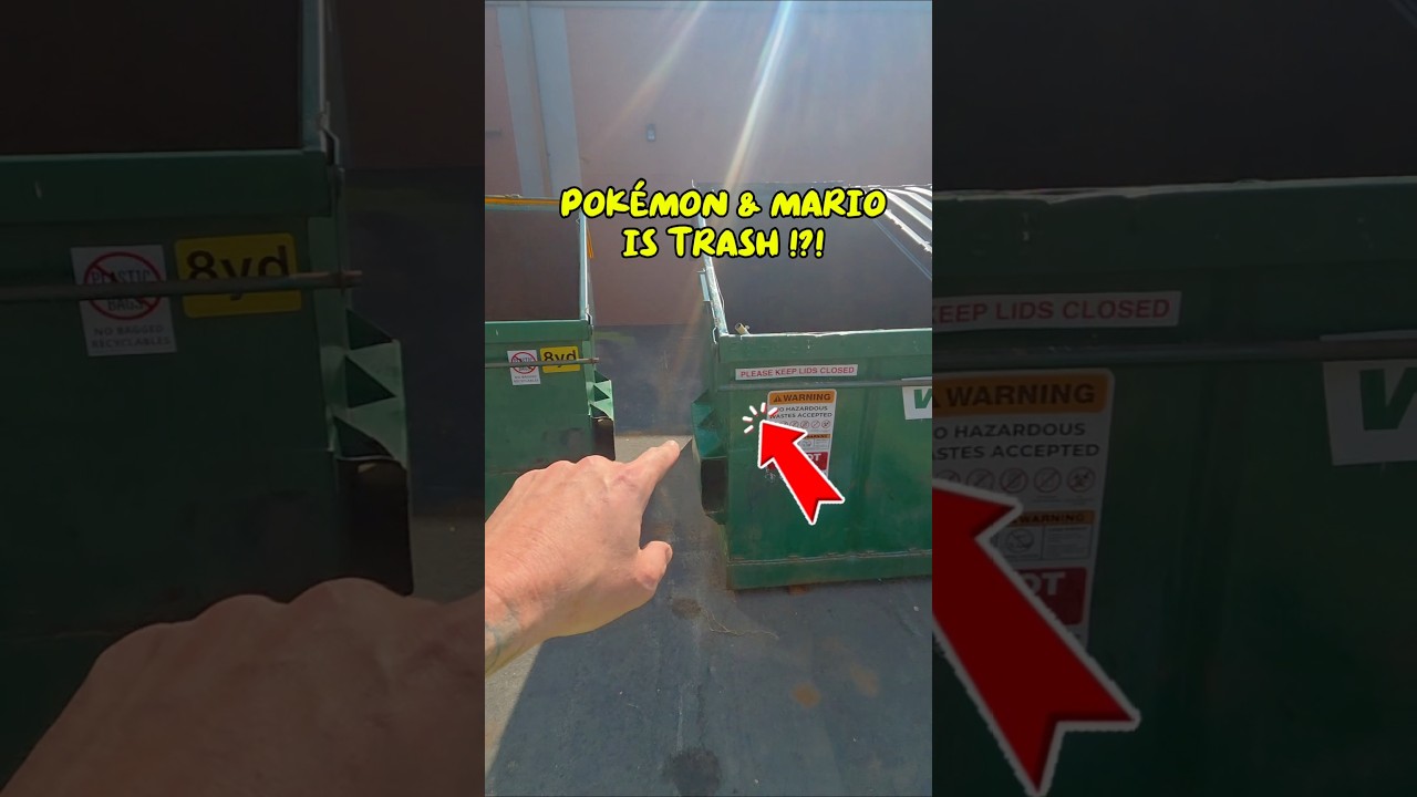 I found Mario and Pokémon dumpster diving at the mall!