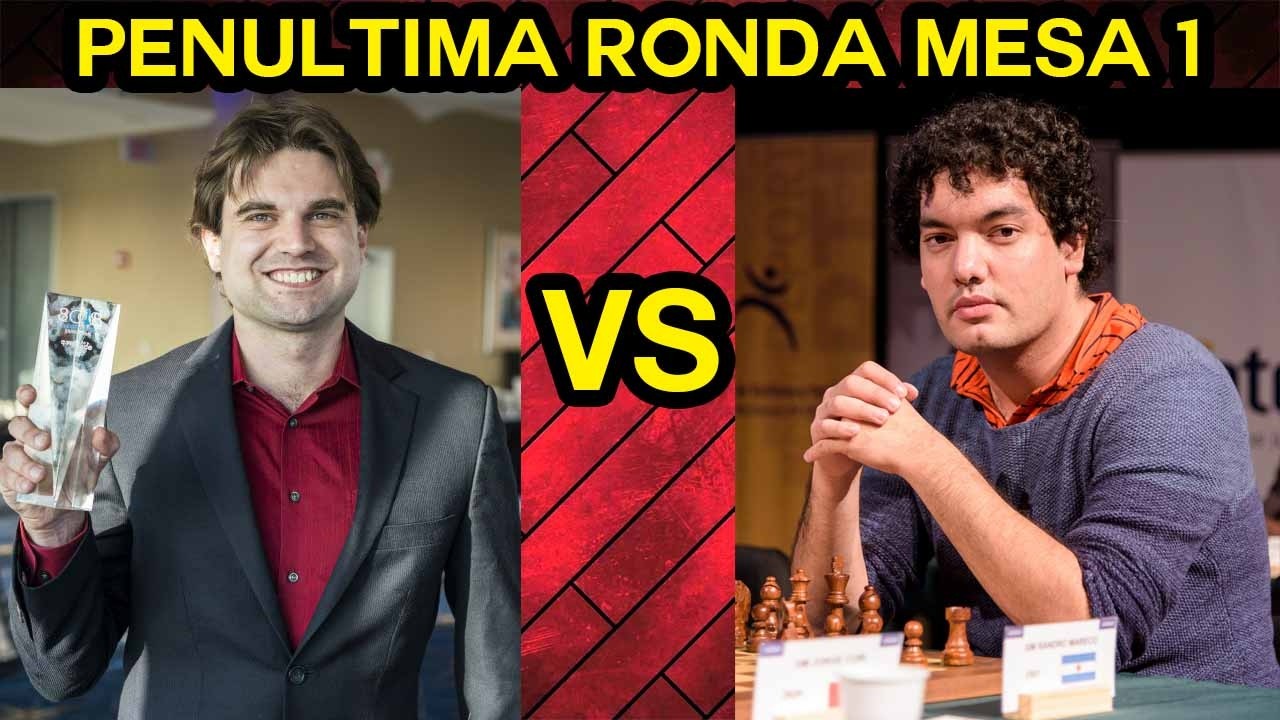 PARTIDA EN LA MESA 1 Sandro Mareco vs Sam Shankland ronda 10 continental de ajedrez 2026