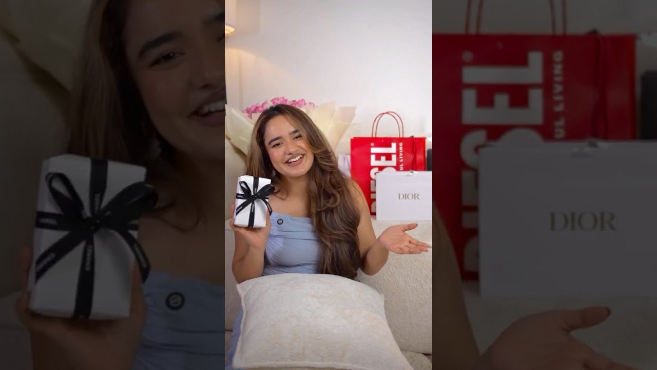 Unbox Birthday Gifts With Me🎁#dior #channel #makeup #diesel #kérastase #lancôme #stevemadden