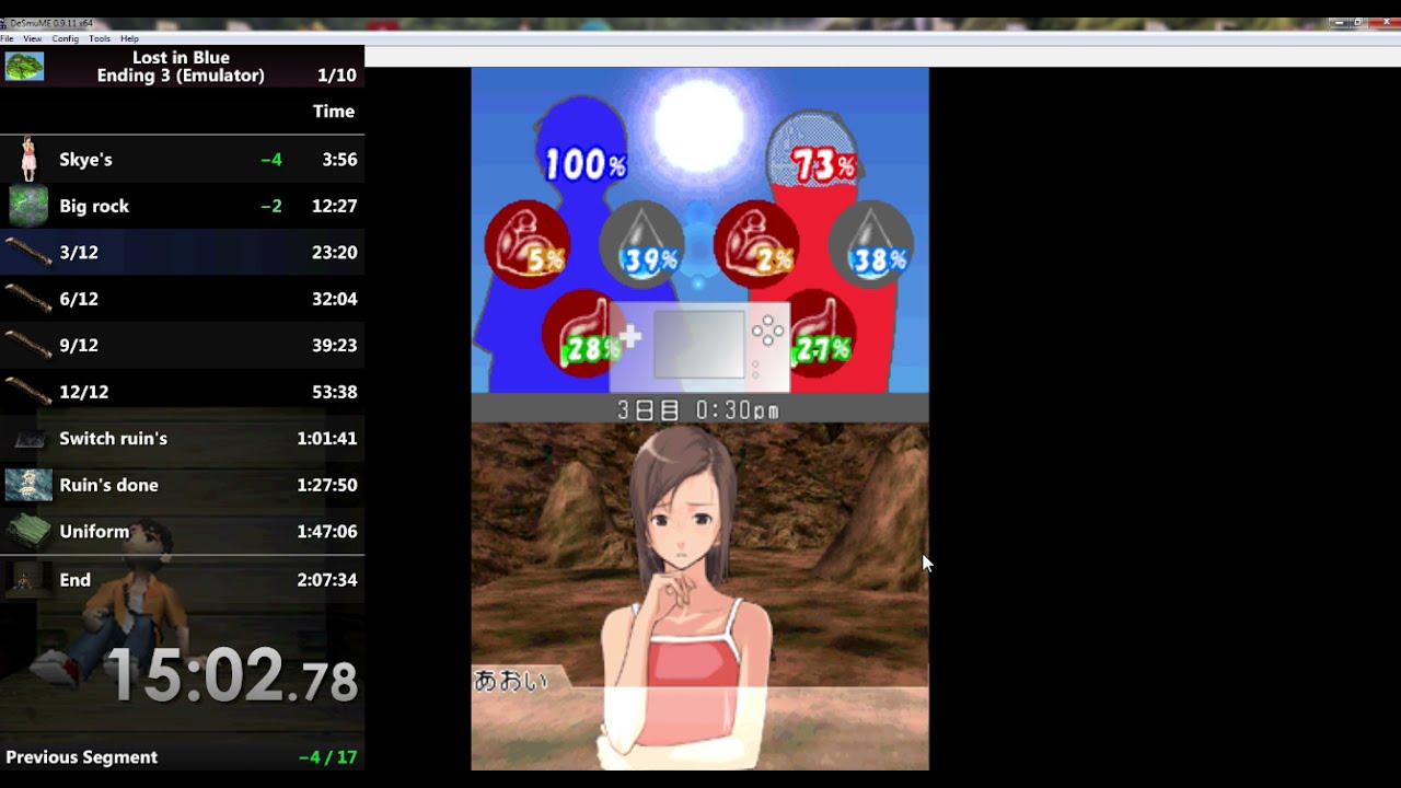 Lost in blue: ending 3 speedrun in 2:19:48 (WR)