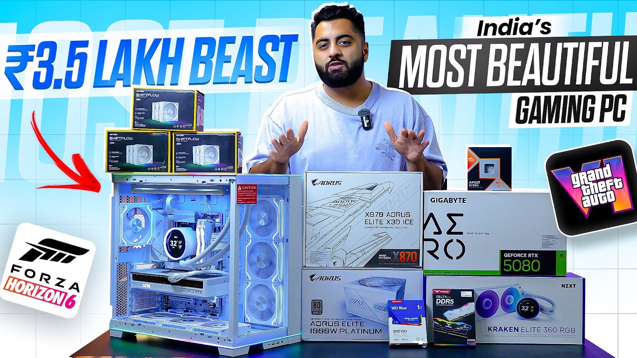 Rs 3.5 Lakh Full WHITE 4K Gaming PC🔥