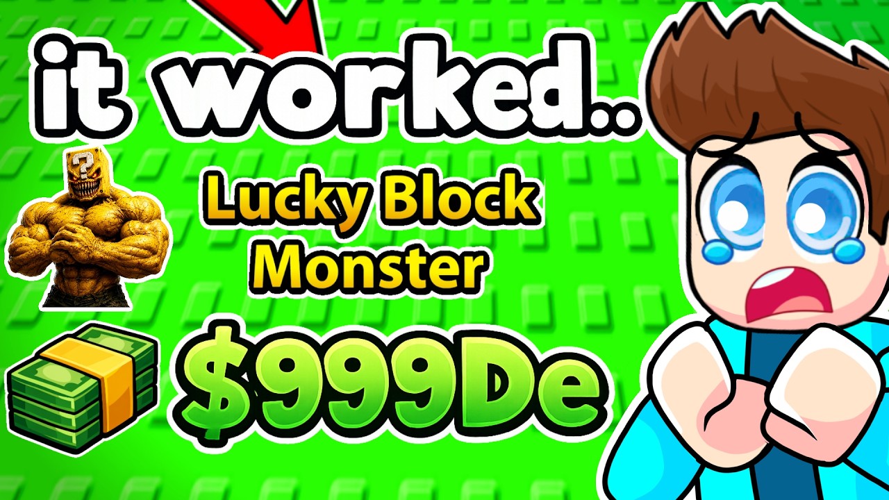 I HACKED AND DEFEATED THE LUCKY BLOCK MONSTER ROBLOX !!