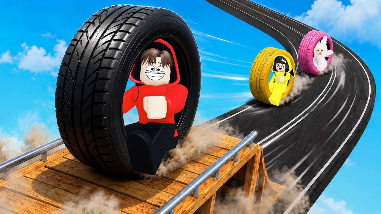 Yuta, Mio Dan Baby Celine Balapan Ban Paling Cepat || ROBLOX