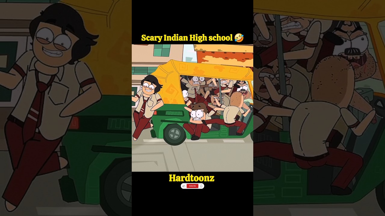 Scary Indian High school 🤣 | Hardtoonz #shorts #animation #viralvideo #shortsfeed #funnyvideo #funny