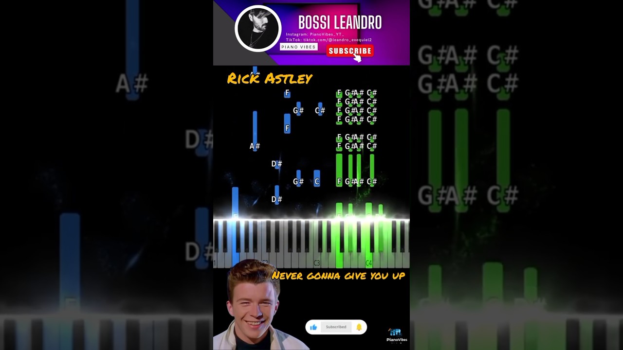 Never gonna give you up-Rick Astley #piano #pianocover #pianomusic #viral #shorts #shortvideo #reels