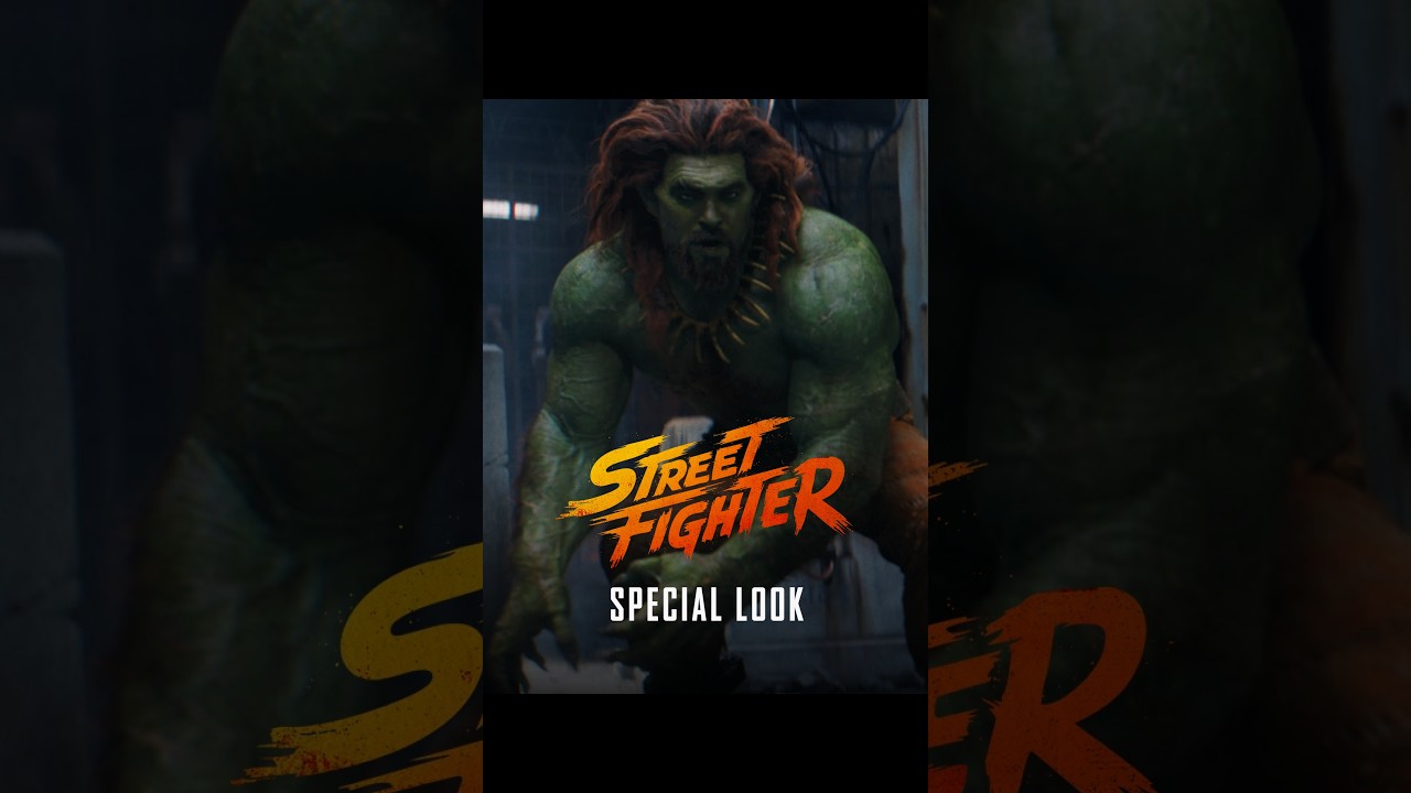 The beast is unleashed. Jason Momoa as Blanka vs. Andrew Koji as Ryu in Street Fighter on October 16