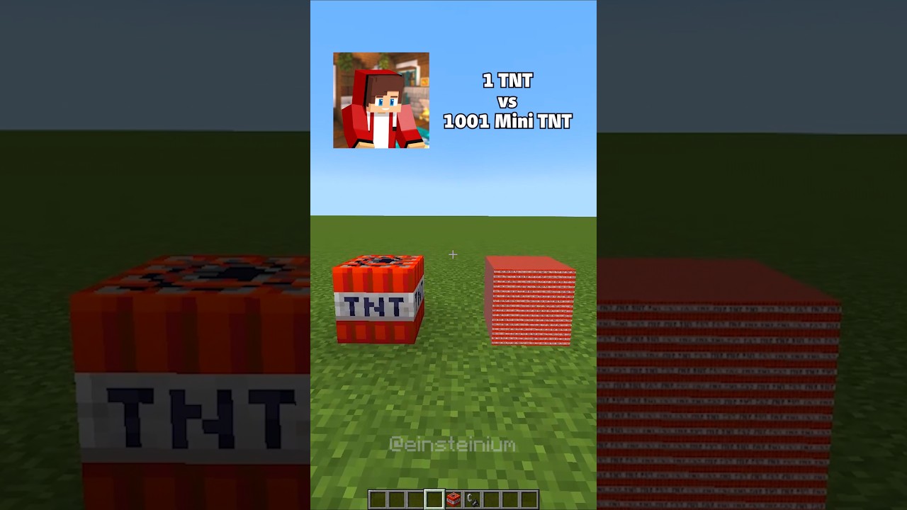 1001 Mini TNT Test!💥 #minecraft