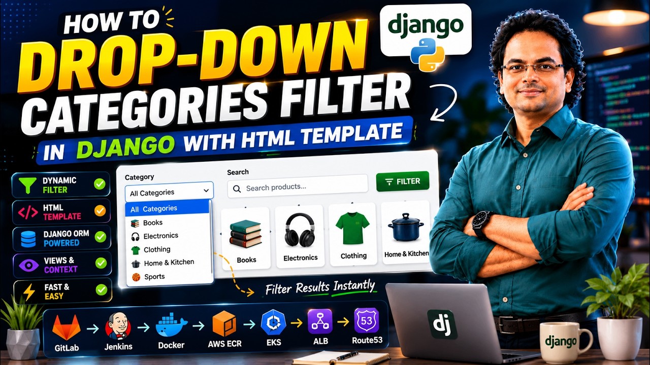 How to Create a Dynamic Drop-Down Category Filter in Django | Complete Project | HTML Template