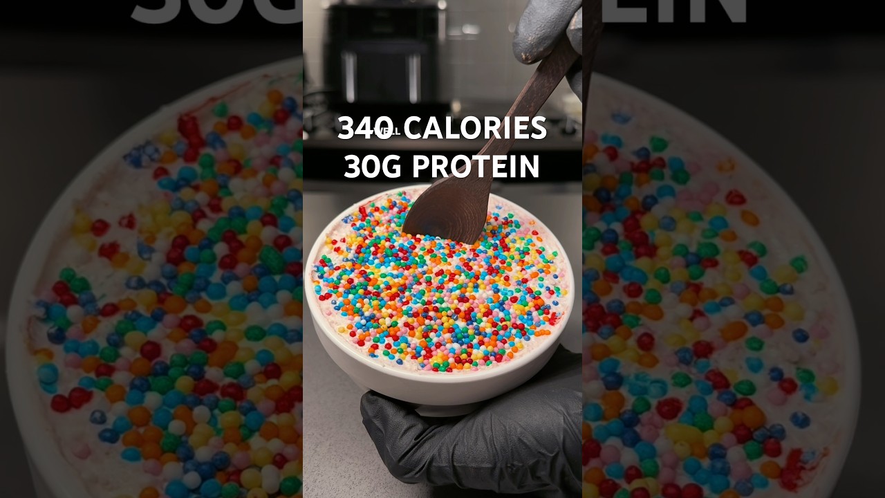 340cal | 30g P | DOT BATTER🎂 #recipe #dessert #gym #healthy #diet #protein #weightloss #macros