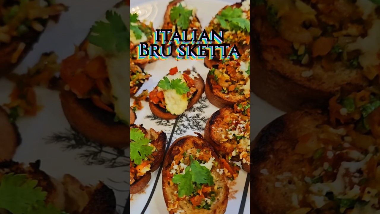 Classic Italian Bruschetta #healthysnacks #food #bruschetta #cooking #easyrecipe #foodie