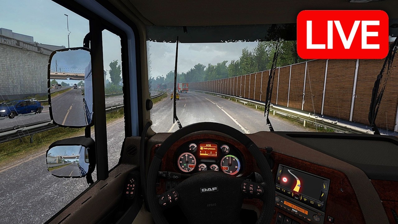 Playing Truck Simulator for the First Time with a REAL Steering Wheel - Euro Truck Sim 2 LIVE 🔴
