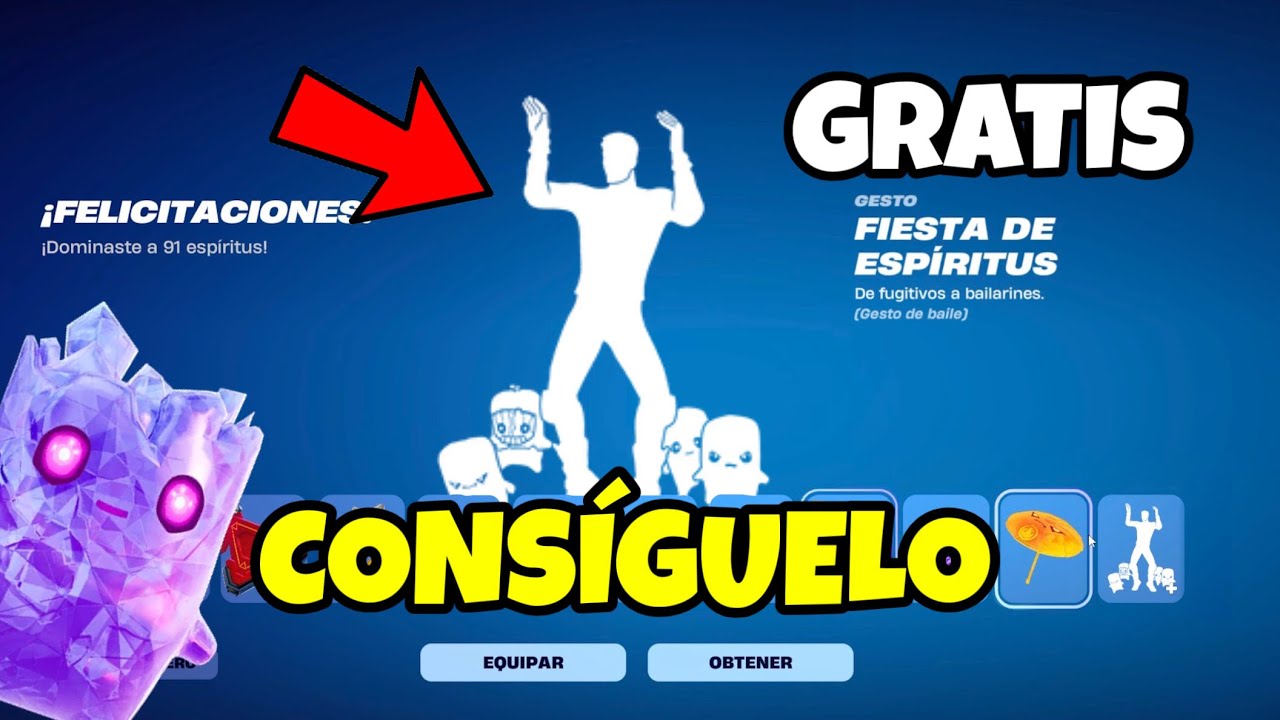 *GRATIS* COMO CONSEGUIR EL GESTO SECRETO DE ESPÍRITUS EN FORTNITE! GESTO Y ESPÍRITUS GRATIS AHORA!