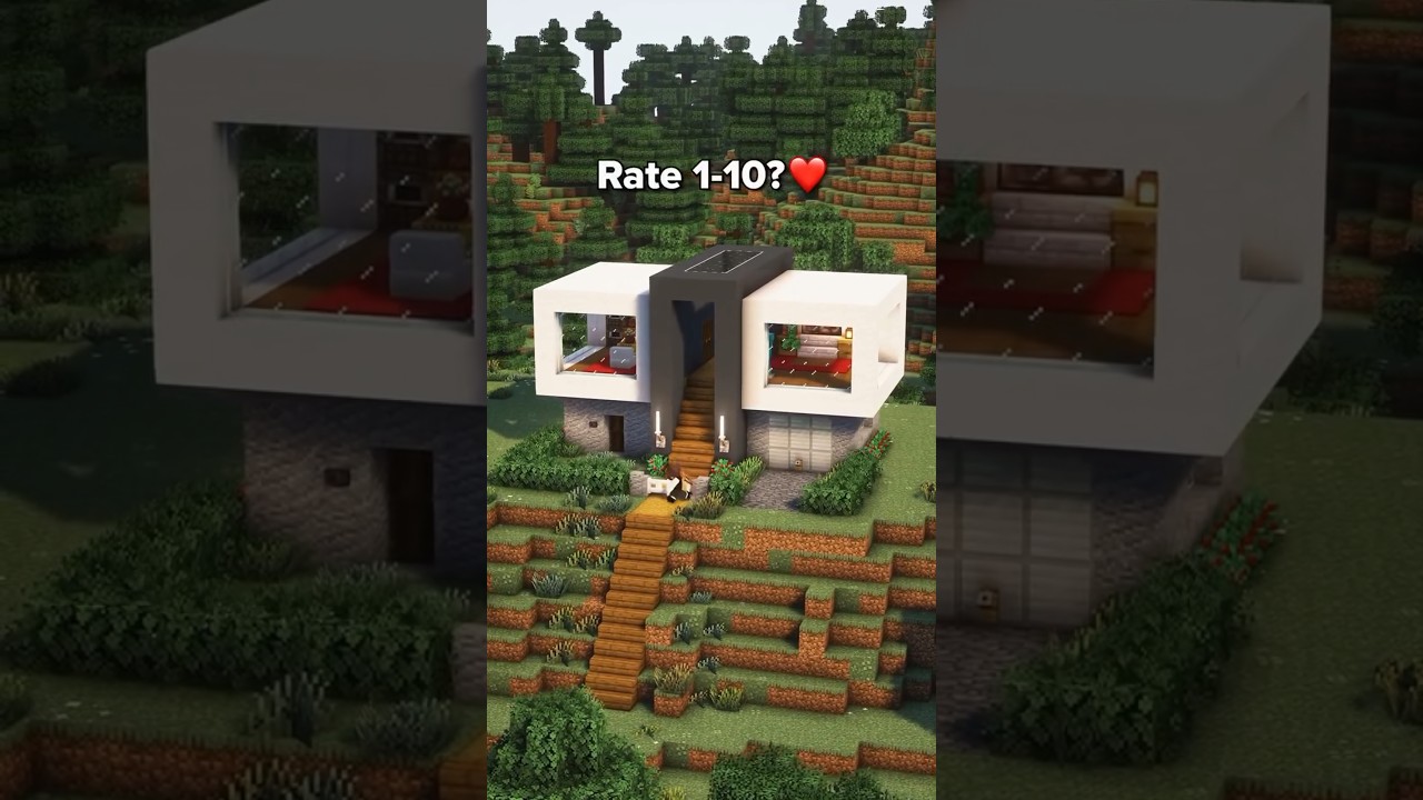 MODERN HOUSE TUTORIAL IN MINECRAFT #shorts #minecraft