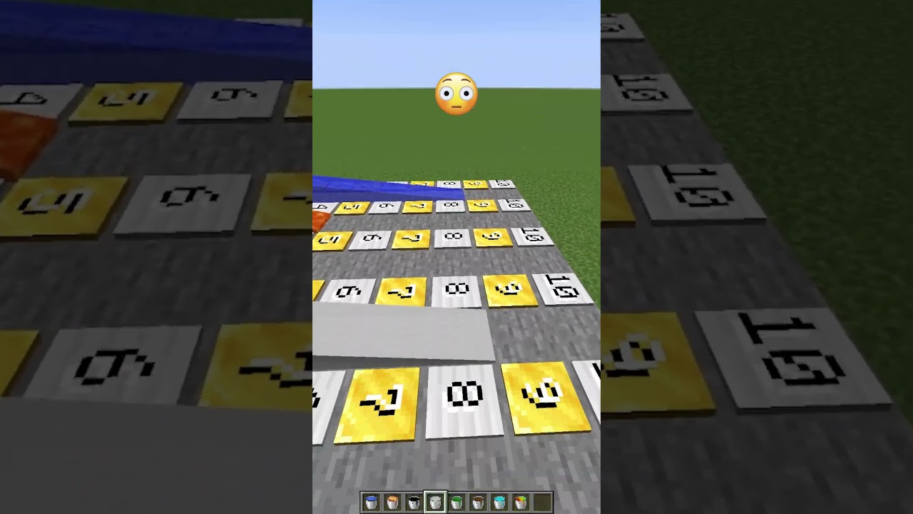 Bucket Liquid Drop vs Counting Up Emoji Reaction #shorts #minecraft #meme