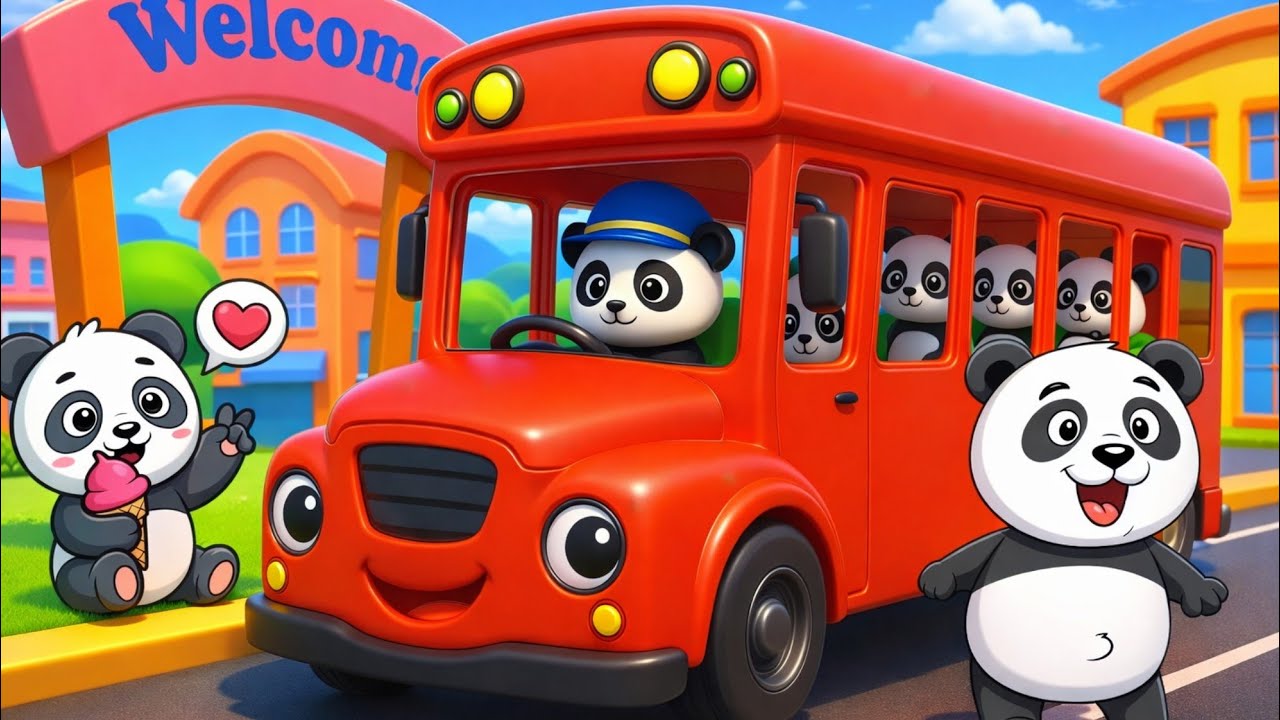 Wheels on the bus go round and round song | nursery rhymes for babies | wheels on the bus cartoon