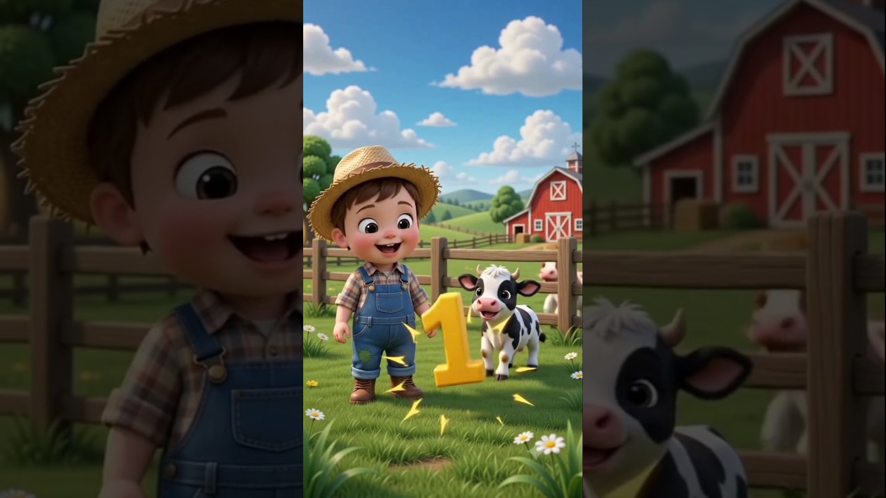 Counting Cows on a Farm | Kids Nursery Rhymes |