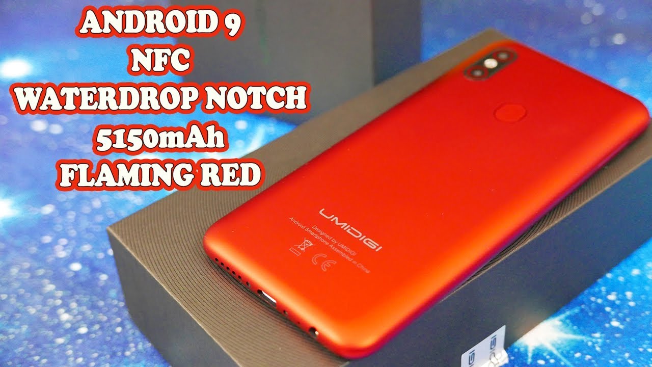 UMIDIGI F1 - NFC, ANDROID 9, WATERDROP NOTCH, 5150mAh, FLAMING RED