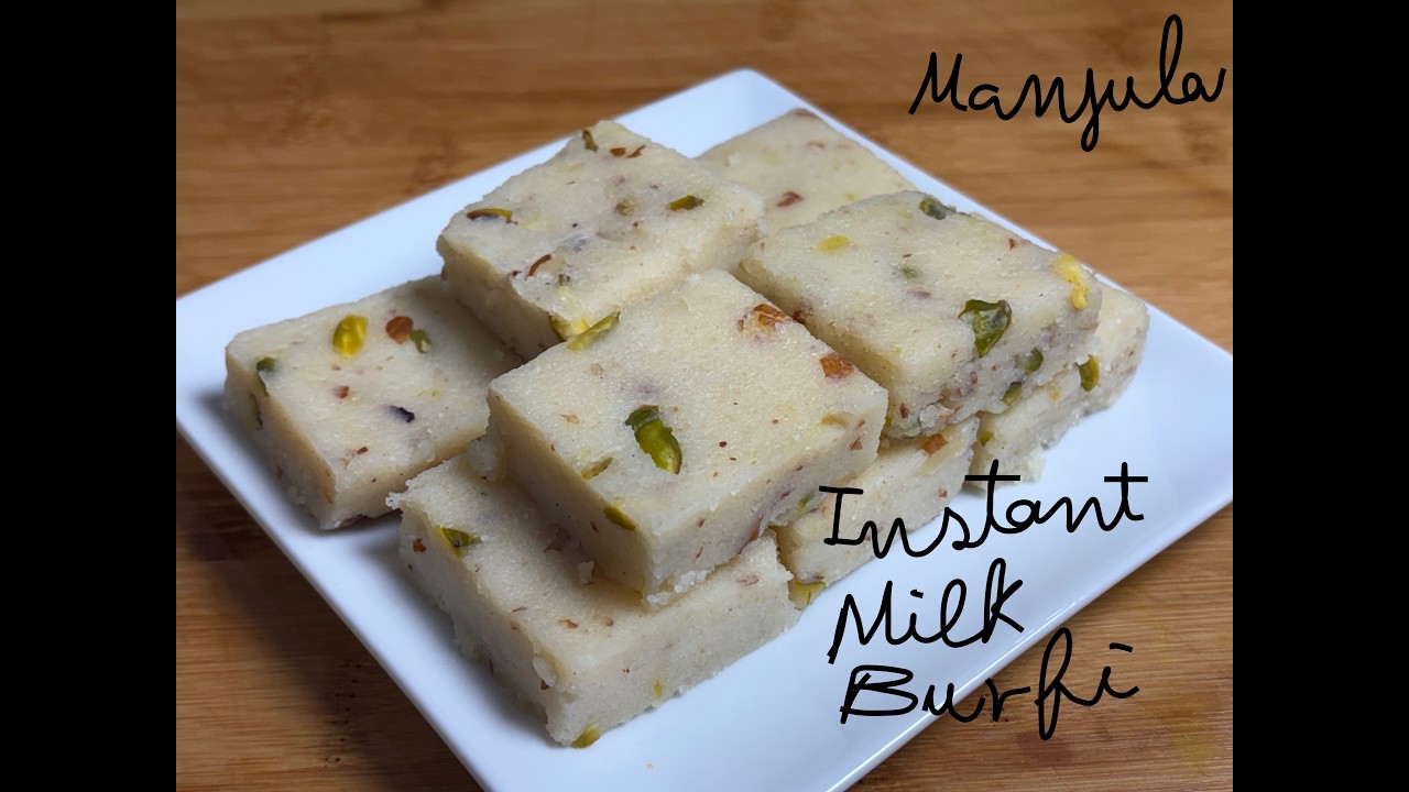 Instant Milk Burfi, Quick & Easy, Made in Minutes, Delicious Sweet, Home Style