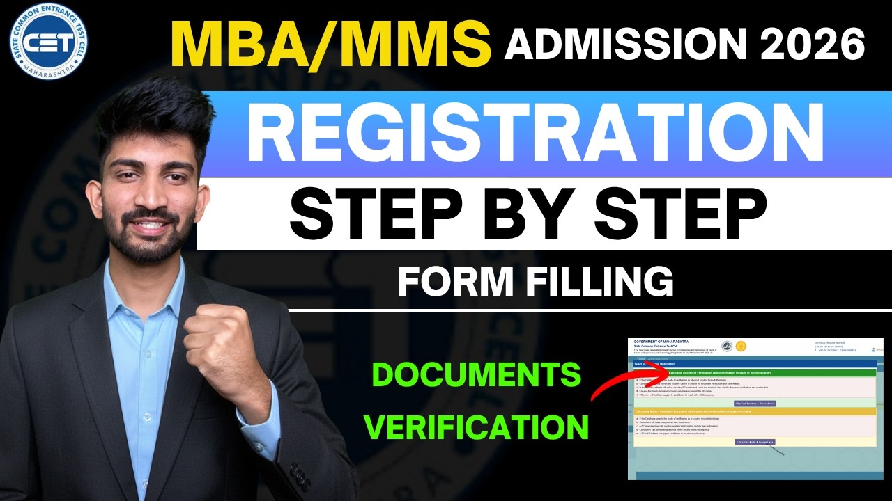MBA CAP Registration Form Filling Process 2026 | Mba Admission Process 2026