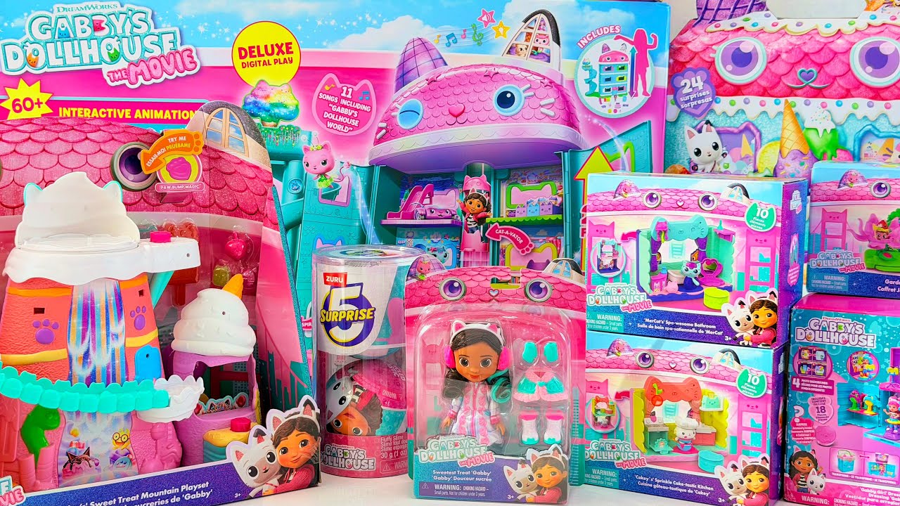 100 Minutes ASMR Gabby’s Dollhouse Playsets Mega Unboxing 🐾😻| Oddly Satisfying Toy Sounds 