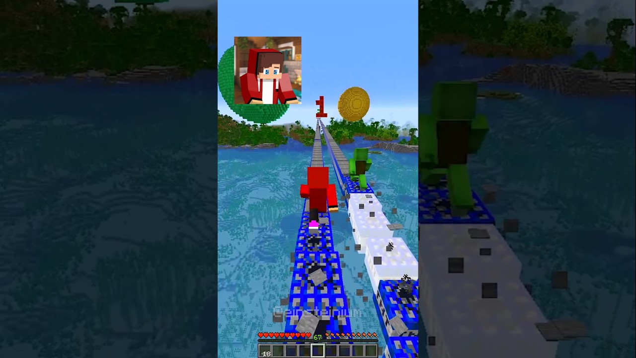 JJ and Mikey TNT Run! #minecraft