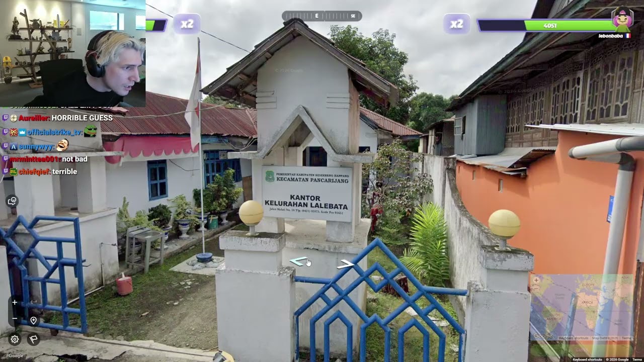 xQc Competes in GeoGuessr